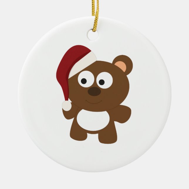 Santa Bear Keramikornament (Vorne)