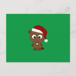 Santa Beaver Feiertagspostkarte