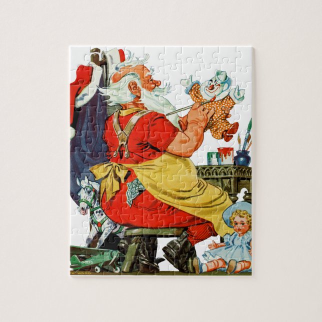 Santa bei der Arbeit (Vertikal)