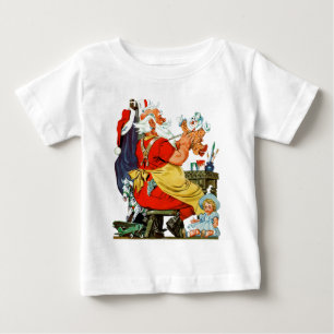 Santa bei der Arbeit Baby T-shirt