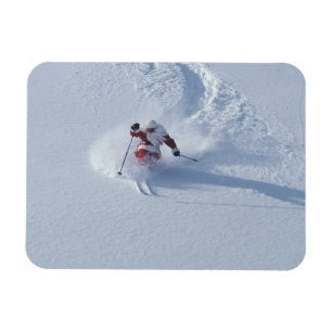Santa beim Skifahren im Snowbird Skigebiet, Wasatc Magnet