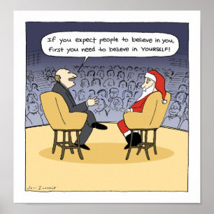 Santa bekommt einige Ratschläge Poster