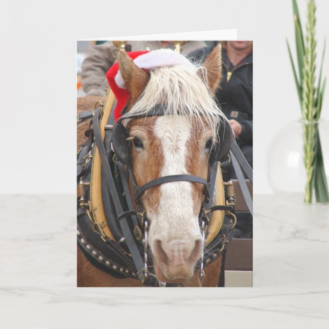 Santa Belgisch Feiertagskarte (Vorderseite)