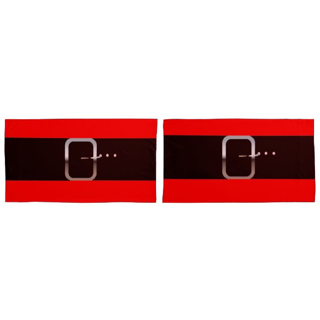 Santa Belly Pair Pillowcases, König Kissenbezug (Vorderseite-Set)