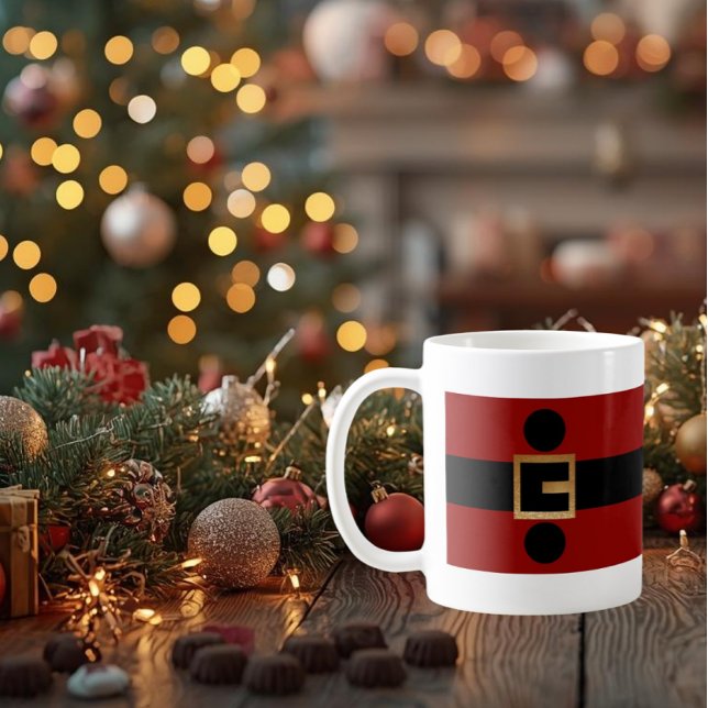 Santa Belt Christmas – Festive Holiday Gift Kaffeetasse (Von Creator hochgeladen)