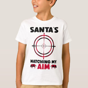 Santa beobachtet mein Ziel - Wildschweinjagd 1 T-Shirt