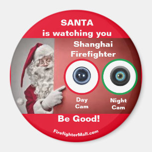 SANTA beobachtet Shanghai Feuerwehrmann Magnet