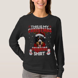 Santa Bernese Mountain Dog Weihnachts Weihnachtsfe T-Shirt
