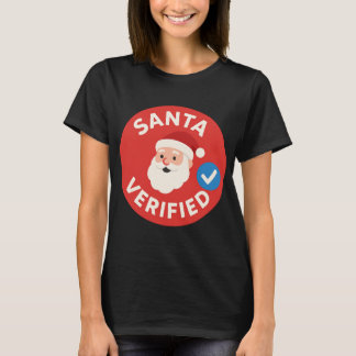 Santa Bestätigt Moderner Weihnachts-Social-Media-H T-Shirt