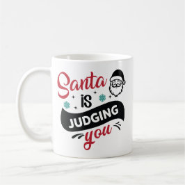 Santa beurteilt dich Lustige Zitate Kaffeetasse