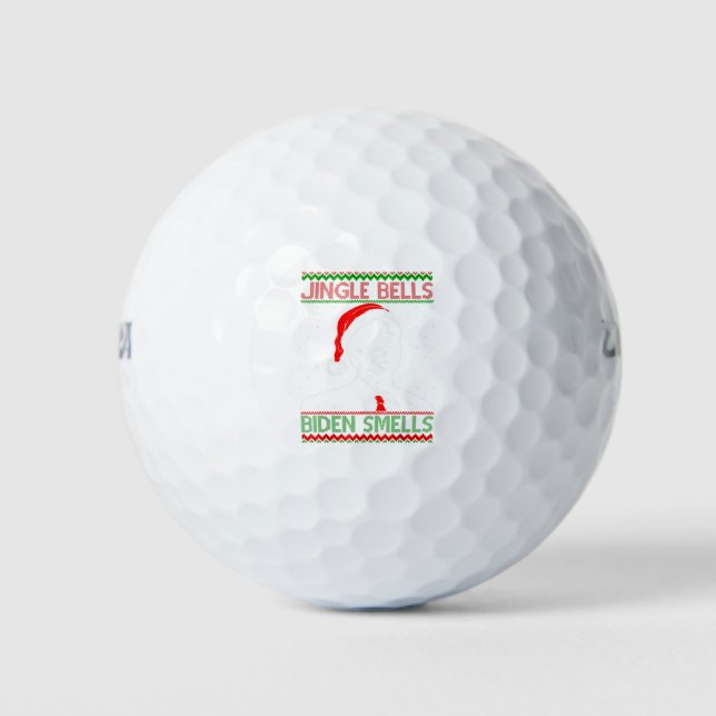 Santa Biden Jingle Bells Biden Riechen Golfball (Vorderseite)