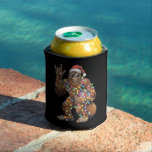 Santa Bigfoot Christmas Lights Rock Funny Dosenkühler<br><div class="desc">Santa Bigfoot Christmas Lights Rock Funny Sasquatch Glaube</div>