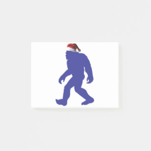 Santa-Bigfoot Post-it Klebezettel