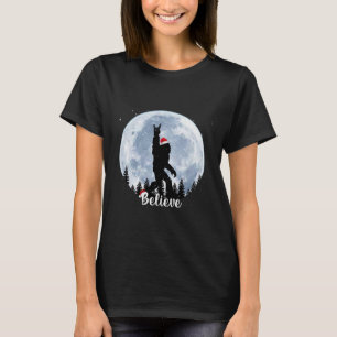 Santa Bigfoot Weihnachten Rock Roll Sasquatch Glau T-Shirt