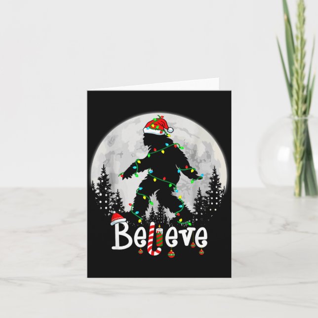 Santa Bigfoot Weihnachten Sasquatch Glaub Xmas Män Karte (Vorderseite)