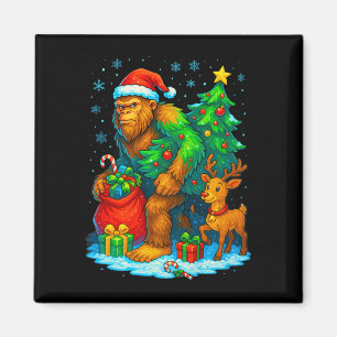 Santa Bigfoot Weihnachtsbaum Rentier Lustiger Sasq Magnet