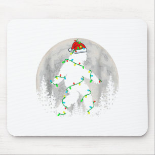 Santa Bigfoot Weihnachtsbaum Xmas Lichter Lustig S Mousepad