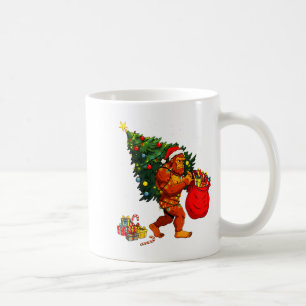 Santa Bigfoot Weihnachtsbaum Xmas Lichter Lustiger Kaffeetasse
