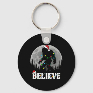 Santa Bigfoot Weihnachtsbeleuchtung Lustiger Sasqu Schlüsselanhänger