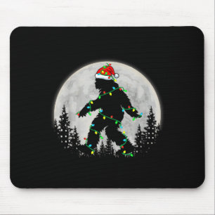 Santa Bigfoot Weihnachtsbeleuchtung Rock Lustig Sa Mousepad