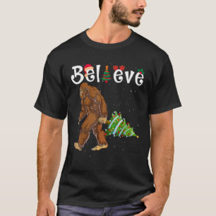 Santa BIGFOOT Weihnachtsbeleuchtung Rock Lustig Sa T-Shirt