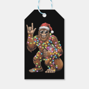 Santa Bigfoot Weihnachtslichter Rock Lustig  Geschenkanhänger