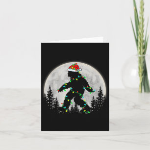 Santa Bigfoot Weihnachtslichter Rock Lustig Sasqua Karte
