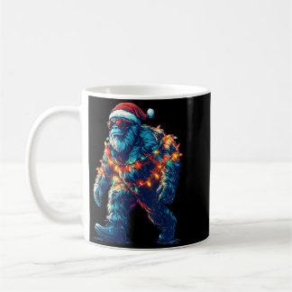 Santa Bigfoot Weihnachtslichter Xmas Sasquatch Kaffeetasse