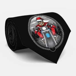 Santa Biker Christmas Neck Tie Krawatte