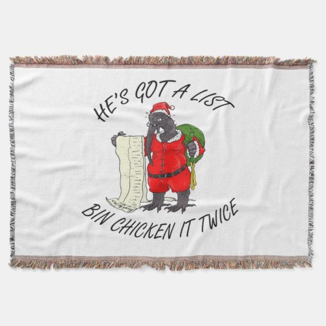 Santa Bin Chicken Decke (Vorderseite)