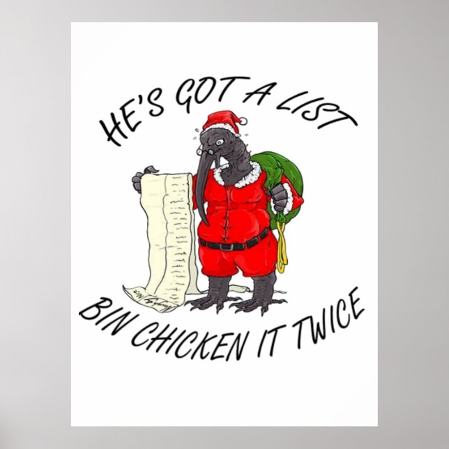 Santa Bin Chicken Poster (Vorne)