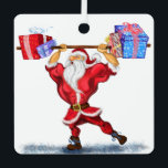Santa Bodybuilder Funny Christmas Ornament Geschen<br><div class="desc">Weihnachtsschmuck mit Bodybuilder Weihnachtsmann mit Weihnachtsgeschenken - Fun Cartoon Gemälde Funny Collection - Wählen / Fügen Sie Ihren einzigartigen Text / Name / Farbe - Make Your Special Christmas Ornaments Geschenk - Größe und verschieben oder entfernen und fügen Sie Elemente / Text mit Anpassungstool! Malerei und Design von MIGNED. Bitte...</div>