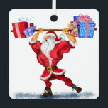 Santa Bodybuilder Funny Christmas Ornament Geschen<br><div class="desc">Weihnachtsschmuck mit Bodybuilder Weihnachtsmann mit Weihnachtsgeschenken - Fun Cartoon Gemälde Funny Collection - Wählen / Fügen Sie Ihren einzigartigen Text / Name / Farbe - Make Your Special Christmas Ornaments Geschenk - Größe und verschieben oder entfernen und fügen Sie Elemente / Text mit Anpassungstool! Malerei und Design von MIGNED. Bitte...</div>