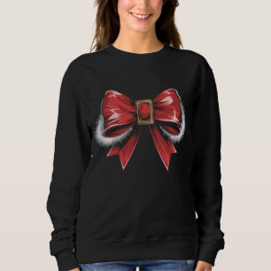 Santa Bogen Noel Santa Kokette Weihnachten Urlaub Sweatshirt