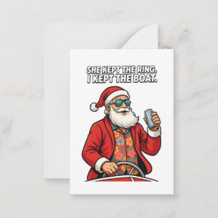 Santa-Bootsmann-Weihnachtszitat Lustiges Weihnacht Mitteilungskarte