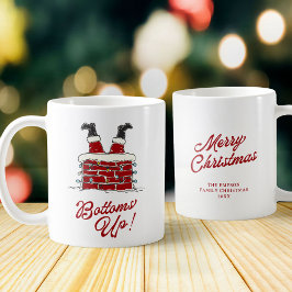 Santa Bottoms Up Funny Holiday Kitchen and Gift Kaffeetasse