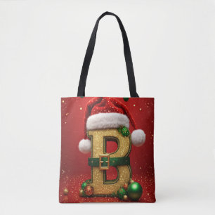 Santa Brief B Mit Immergrünen Weihnachtsdetails Tasche