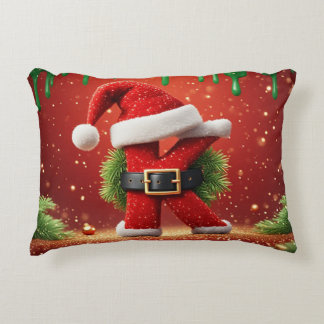 Santa-Brief K mit Kiefernkranz Weihnachtsglanz 🎅 Dekokissen