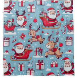 Santa Bring Show Duschvorhang