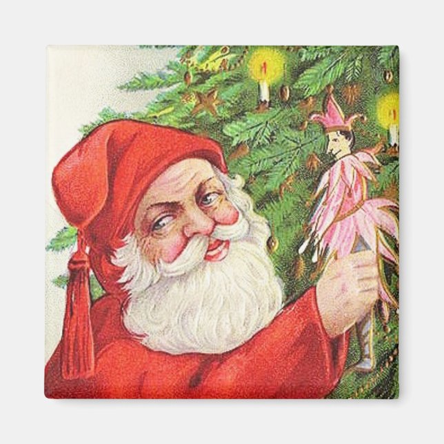 Santa Brings gibt Vintages Magnet (Vorne)