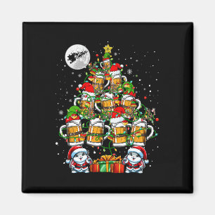 Santa Bunnies und Biergles Weihnachtsbaumtrinker Magnet