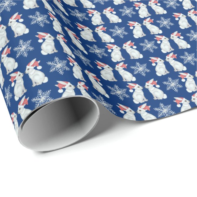 Santa Bunnies Wrapping Paper Geschenkpapier (Rolleneckpunkt)