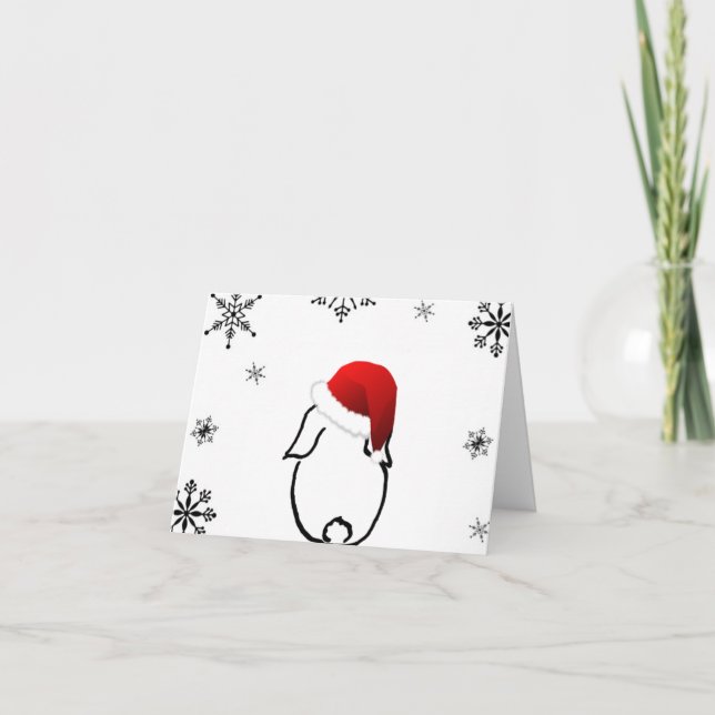 Santa Bunny Ferienkarte Karte (Vorderseite)