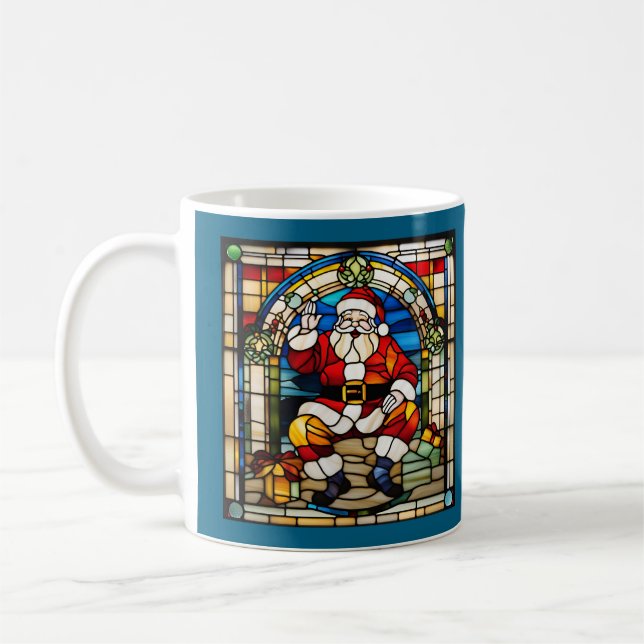 Santa-Buntglas Kaffeetasse (Links)