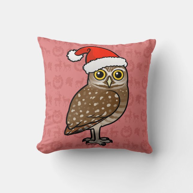 Santa Burrowing Owl Kissen (Vorderseite)