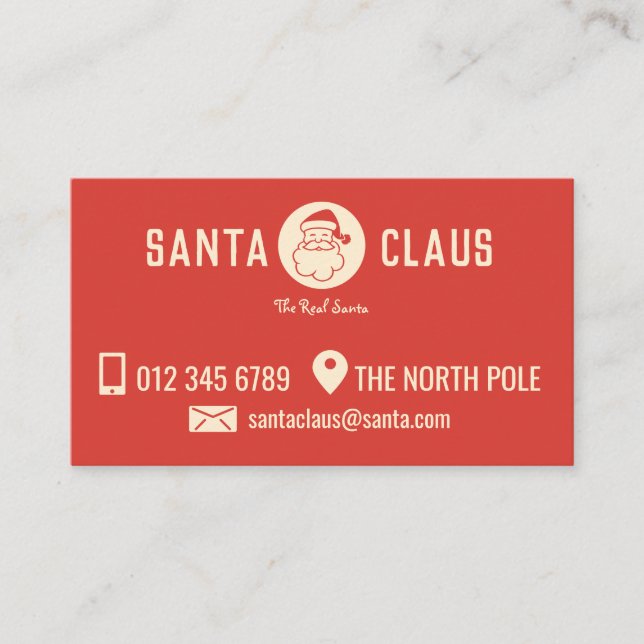 Santa Business Card Visitenkarte (Vorderseite)