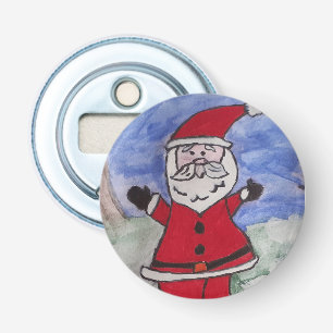 Santa Button Flasche Opener Flaschenöffner