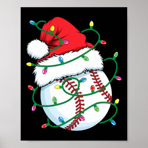 Santa Bysebyll Sport Byll Männer Jungen Weihnachte Poster