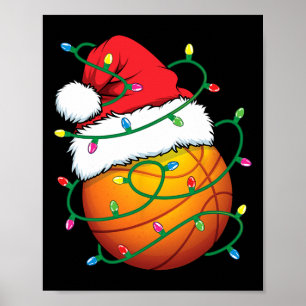 Santa Bysketbyll Sport Byll Männer Jungen Weihnach Poster