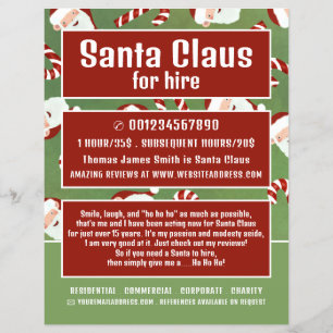 Santa Candy, Santa Claus Entertainer Werbung Flyer